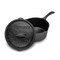 Petromax Cast Iron Saucepan with Basting Lid, Frying Pan with Side Spouts and Assist Handle, Cook on Stove or Over Campfire